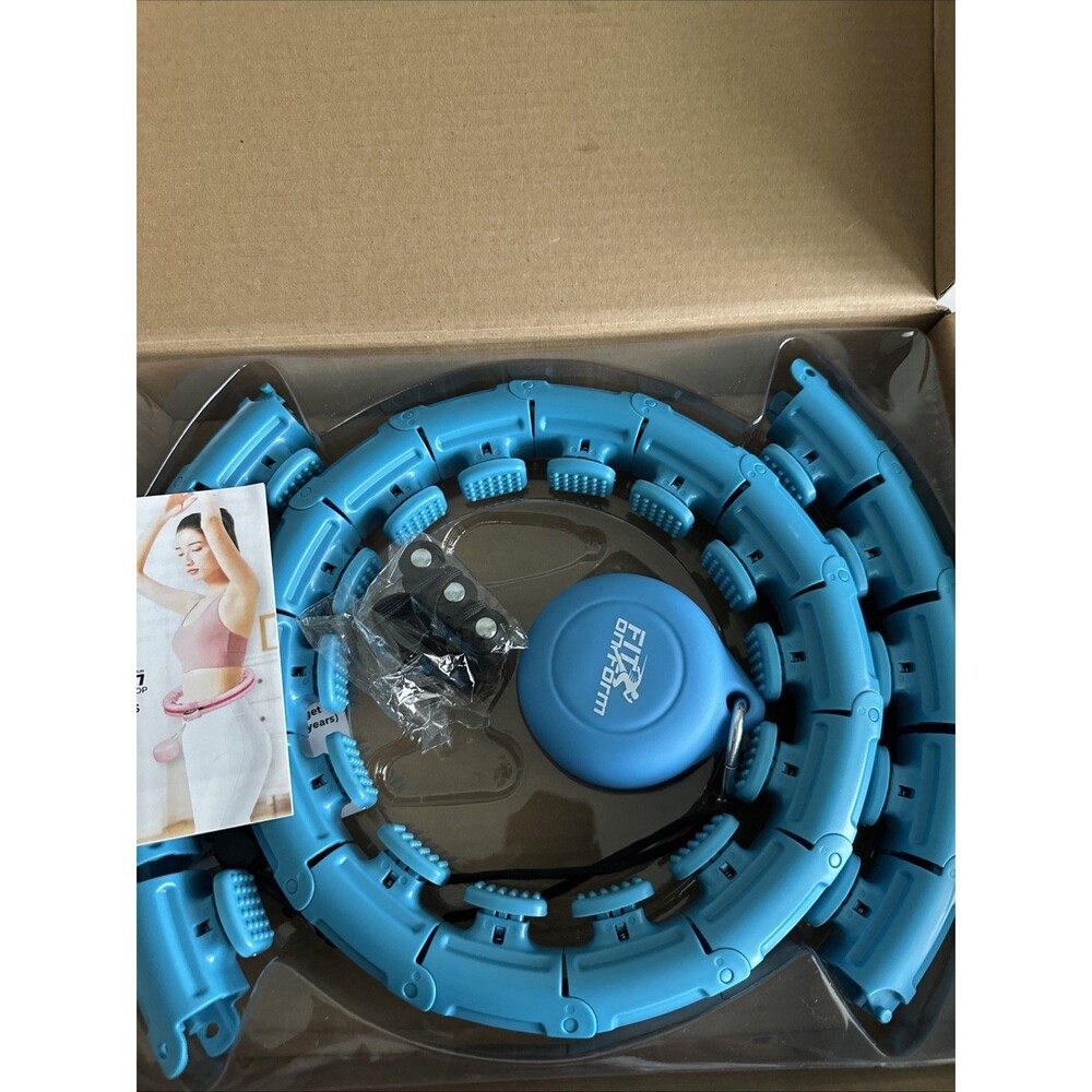 Fit on Form Smart Infinity Weighted Hula Hoop Detachable Knots Blue